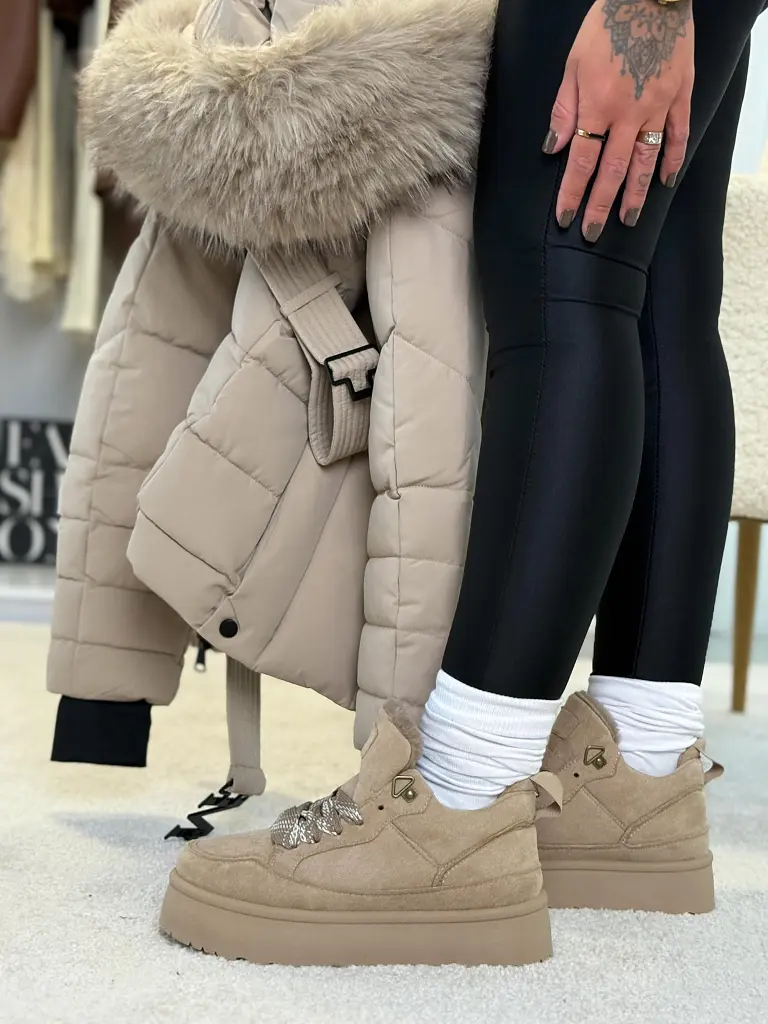 Zateplené platformové tenisky VELONIA- - next