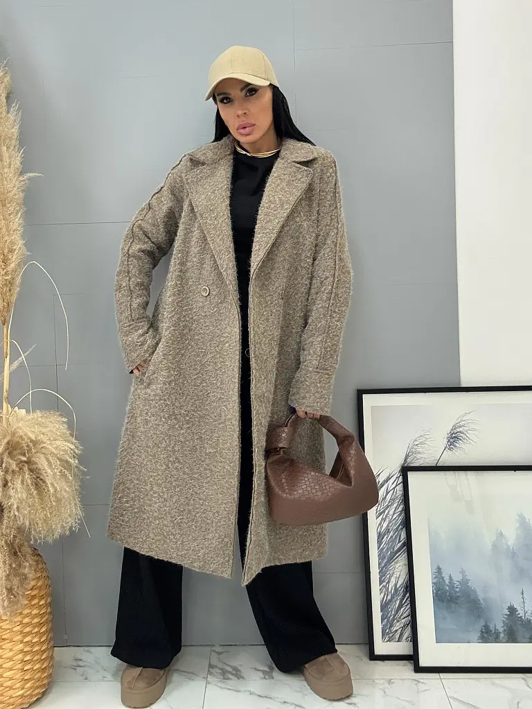 Dlhý uzlíkový kabát LYSARA