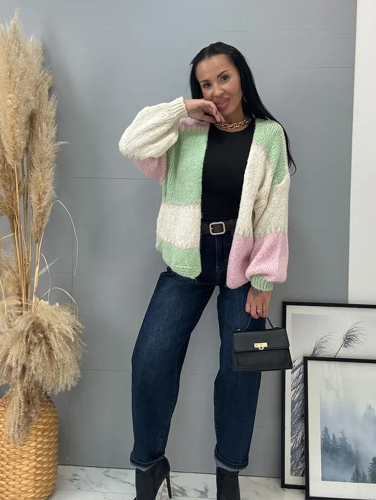 Mäkký kardigán s otvoreným strihom ARDENA - next