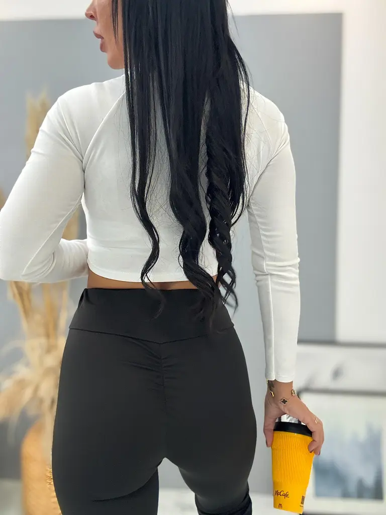 Čierne push up zvonové legíny CAROLINE