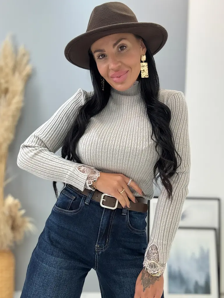 Dámsky rolák s čipkou MEGGY