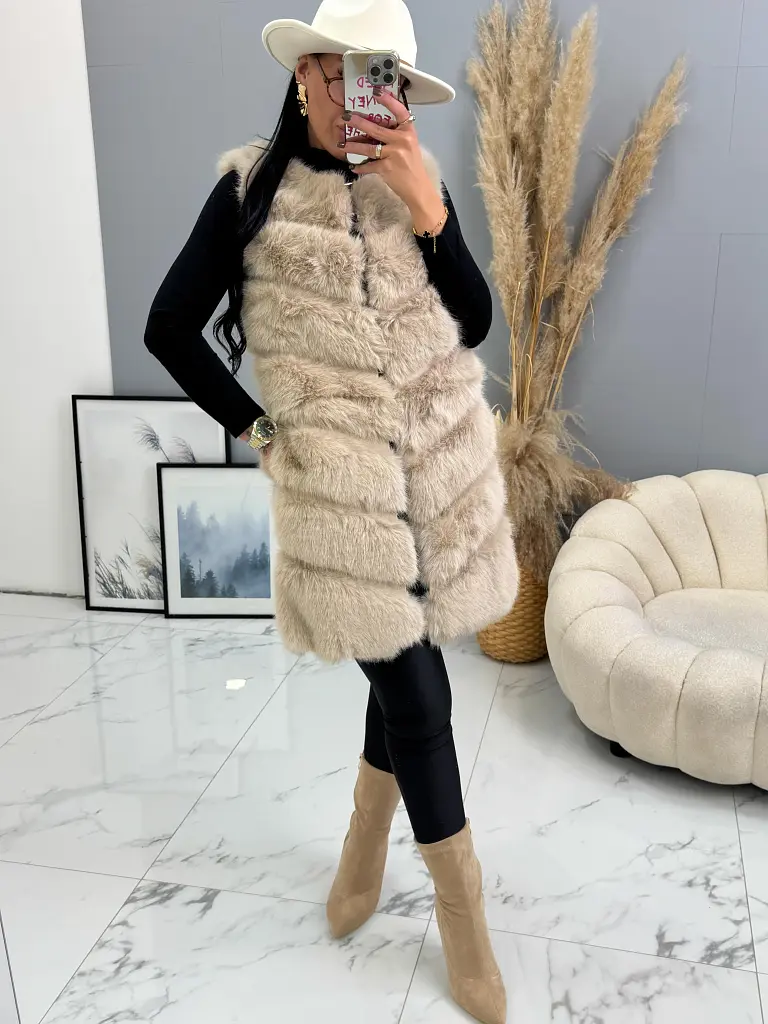 Kožená vesta s kožušinou PENNIA - next