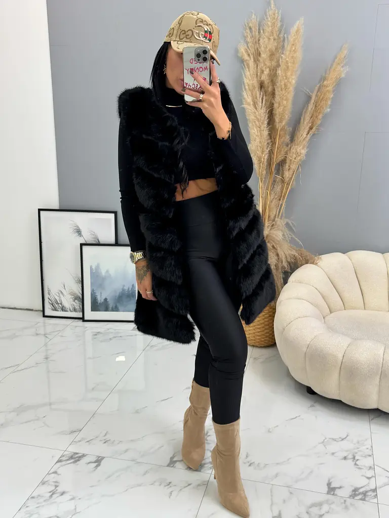 Kožená vesta s kožušinou PENNIA - next