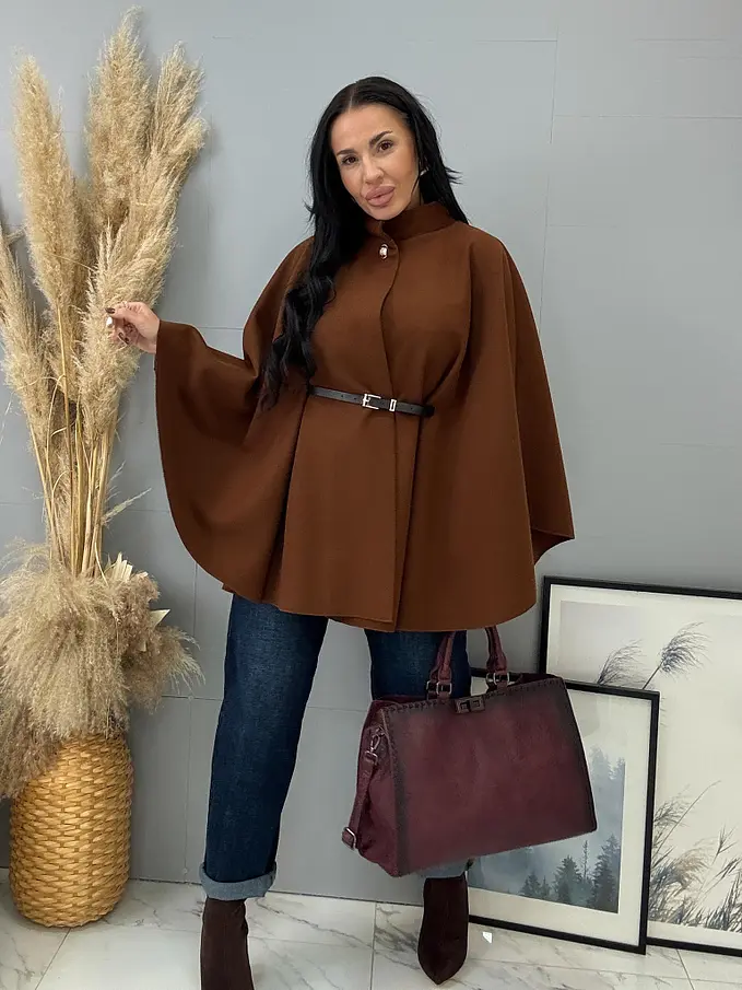 Dámske pončo s opaskom FARELLA