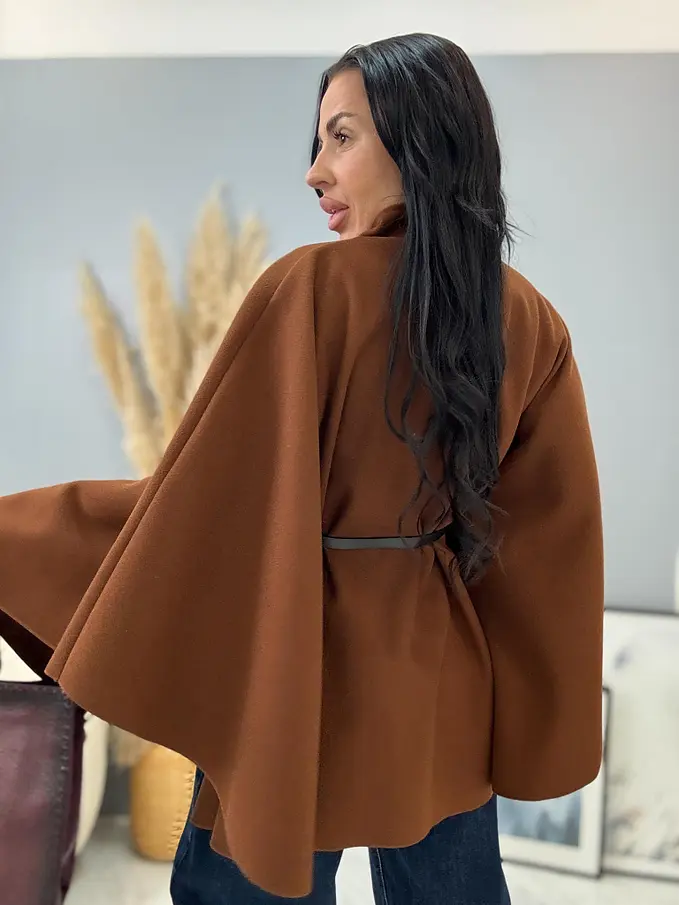 Dámske pončo s opaskom FARELLA