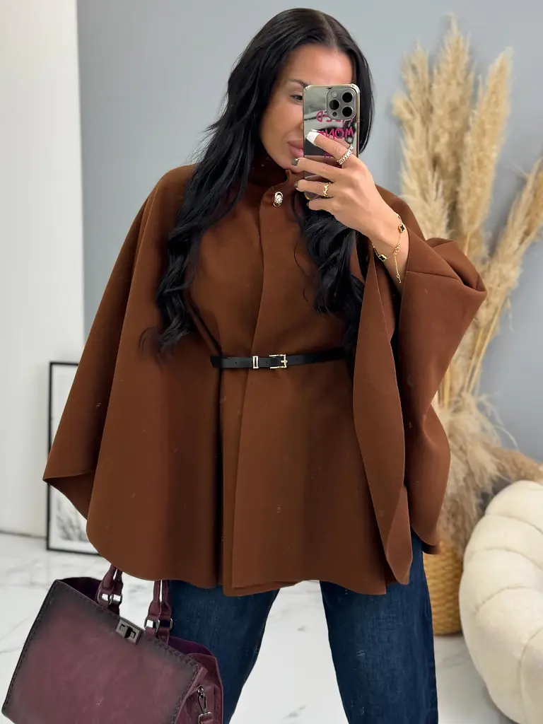 Dámske pončo s opaskom FARELLA