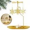Vianočný rotačný svietnik - snehovými vločkami