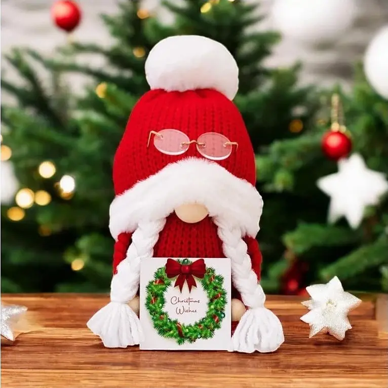 Vianočný škriatok s okuliarom