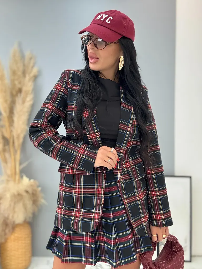 Kárované sako s vypchávkami MIAH+ - next