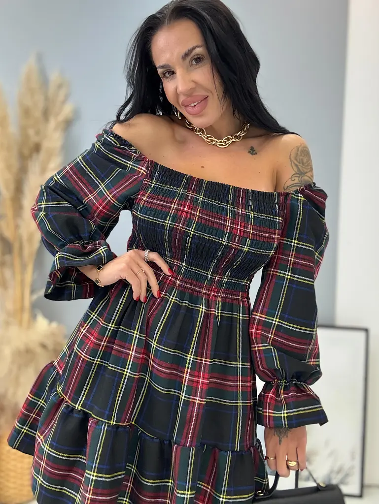 Kárované šaty ELSY+ - next