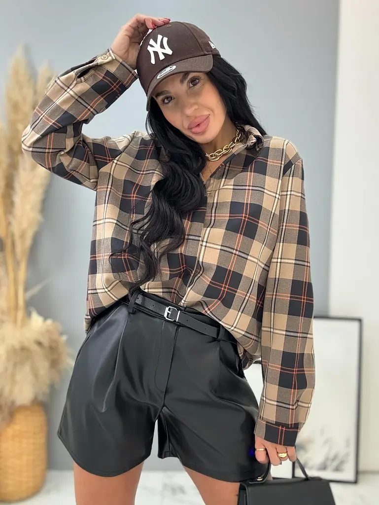 Koženkové šortky s opaskom KENNA+