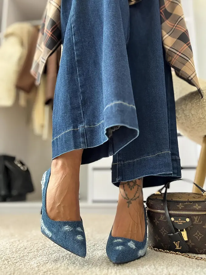 Elegantné denim lodičky EUDORA+