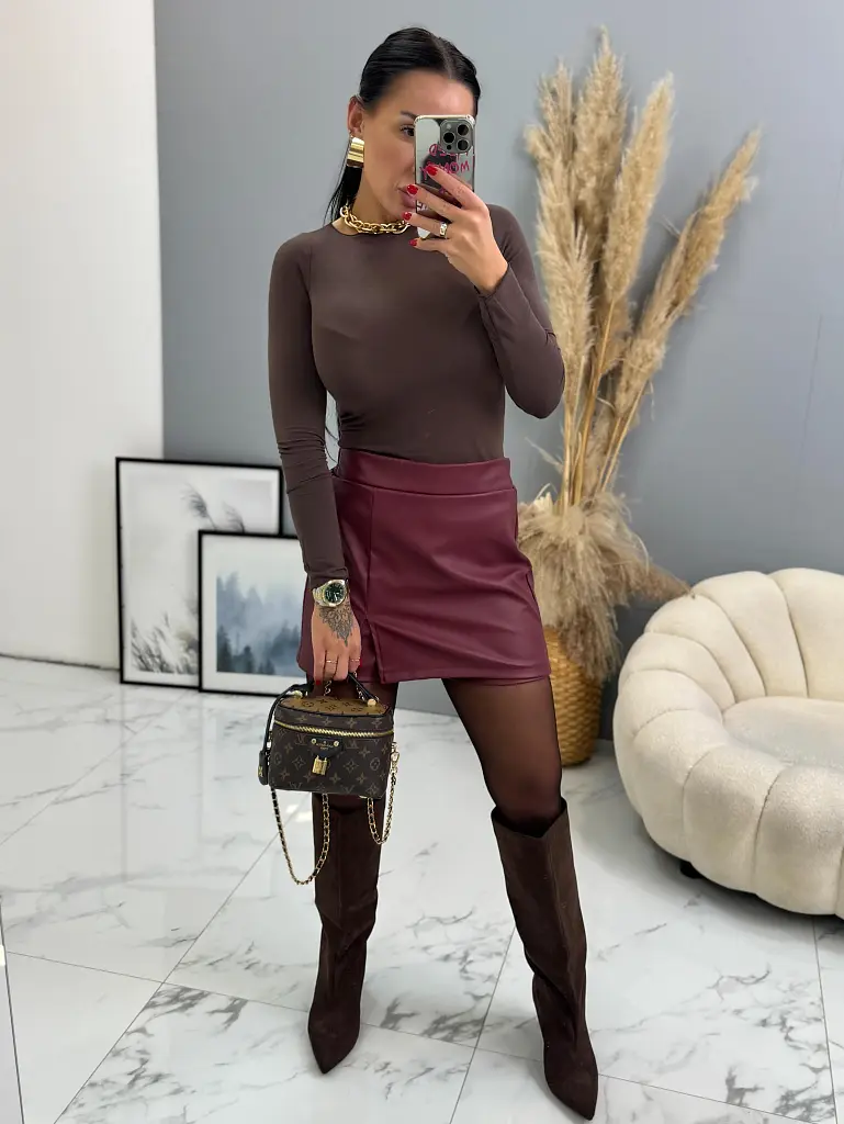 Koženkové sukňové nohavice ADANIA - next