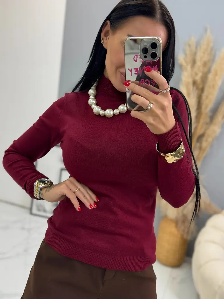 Rolákový basic pulóver JORENA - next