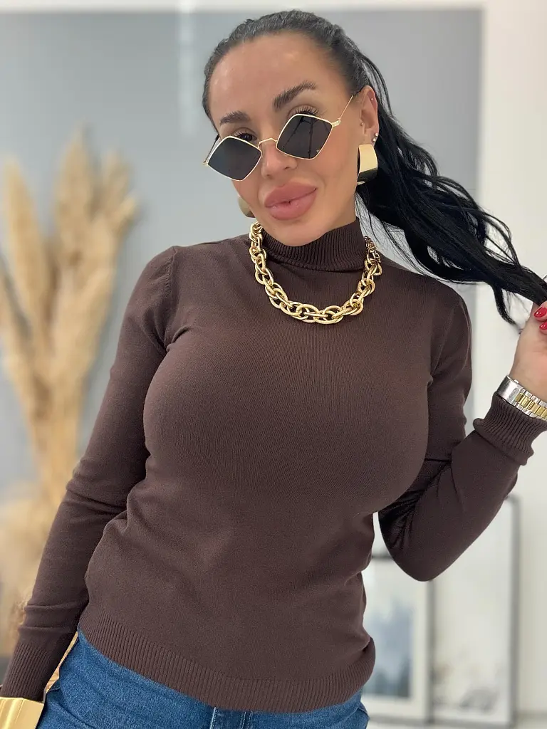 Rolákový basic pulóver JORENA - next