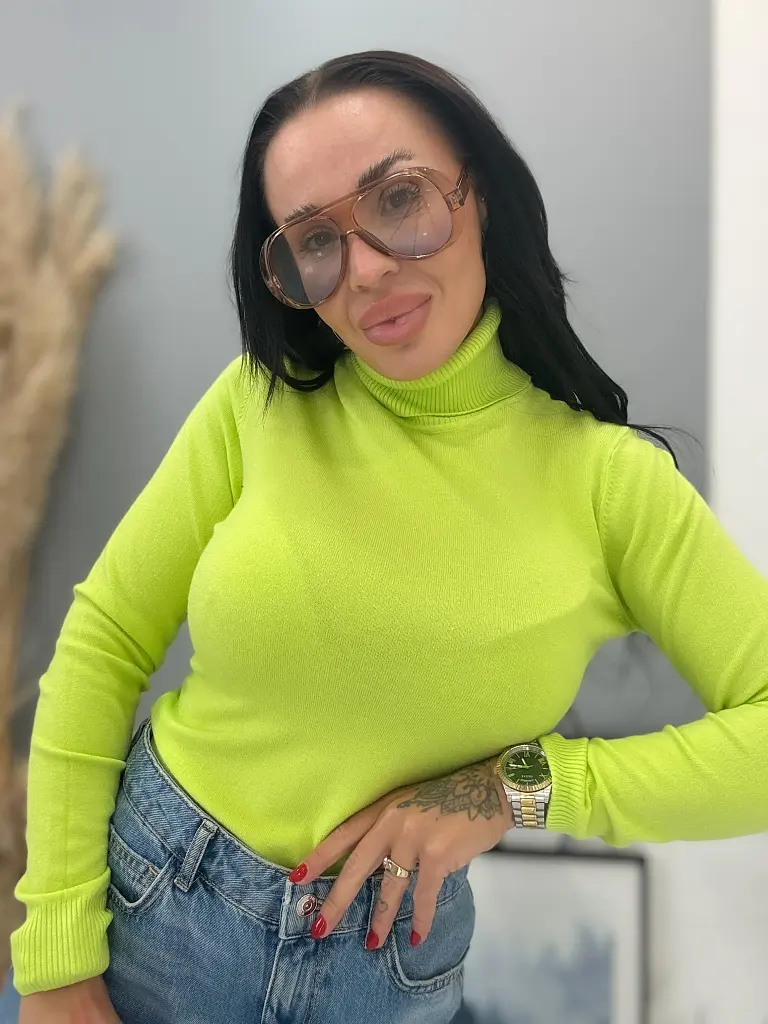 Rolákový basic pulóver JASNIRA