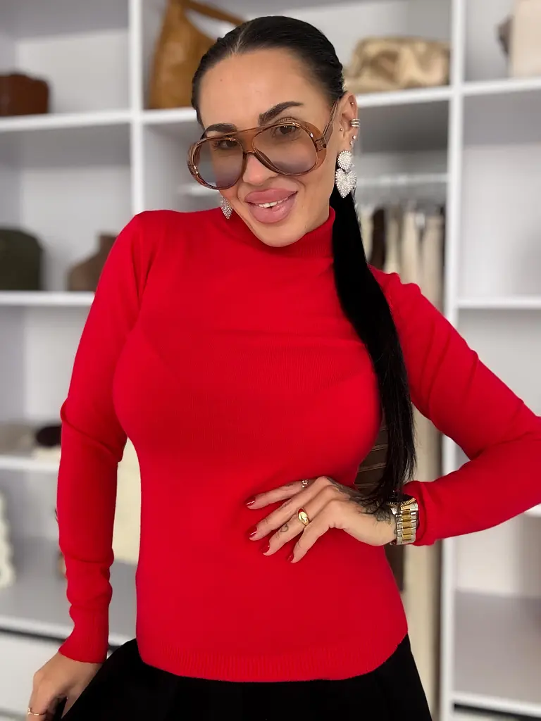 Rolákový basic pulóver JORENA - next