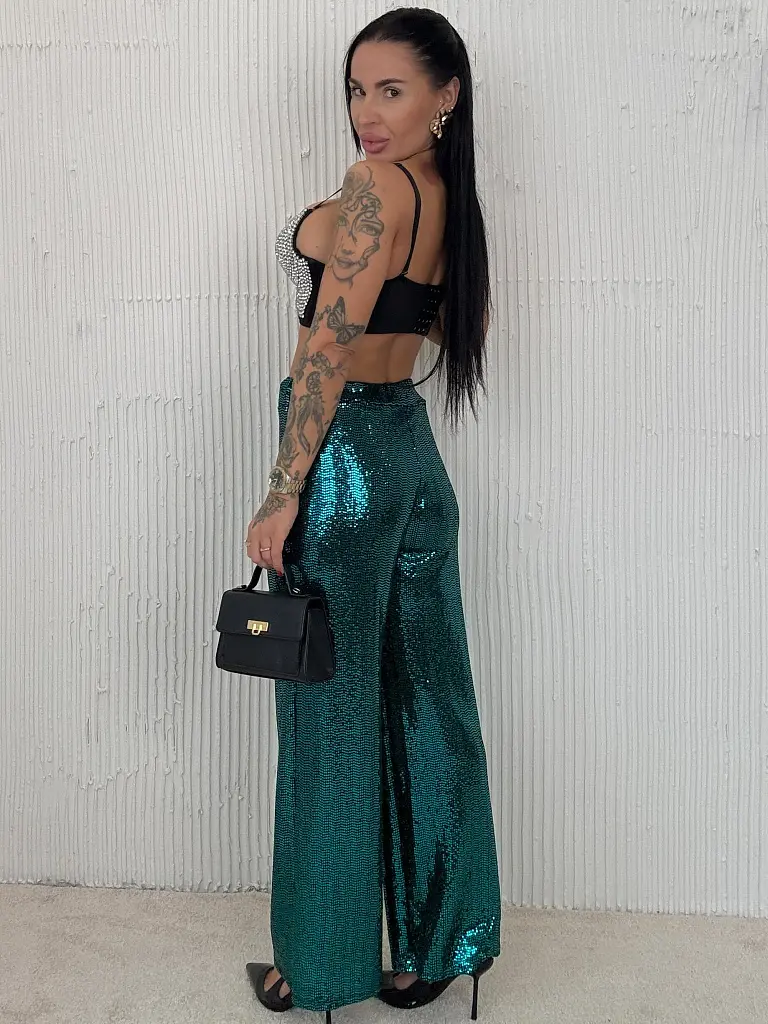 Elegantné flitrované nohavice CATALINA+