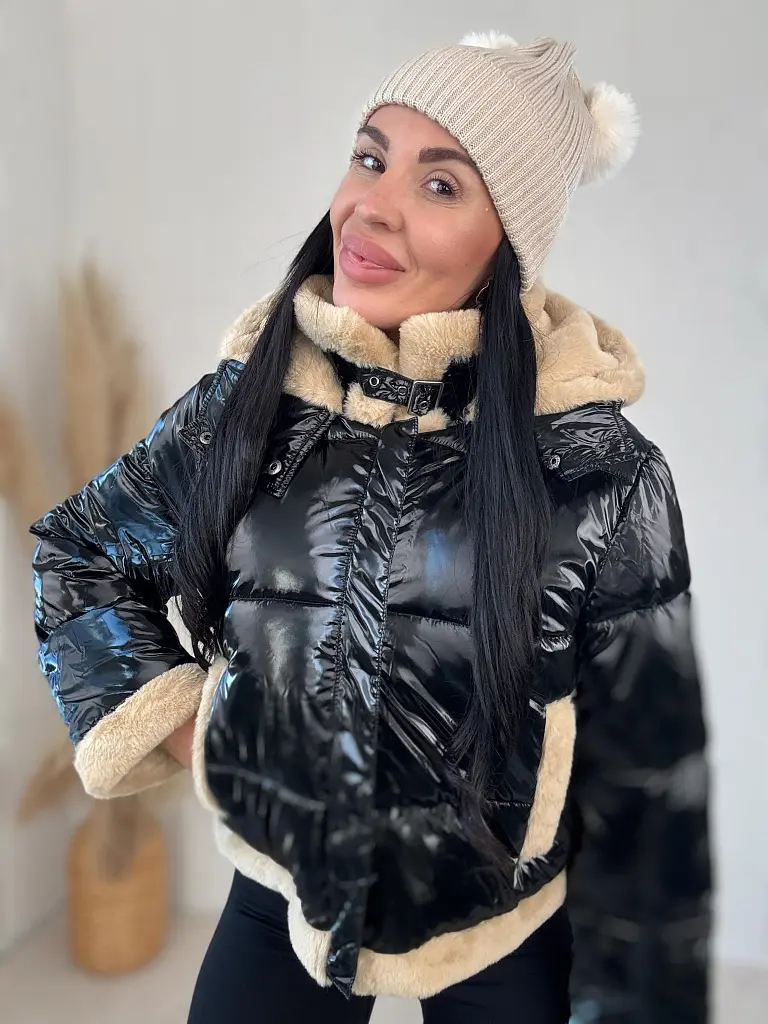 Dámska bunda s kapucňou a kožušinou  BRANIA - next