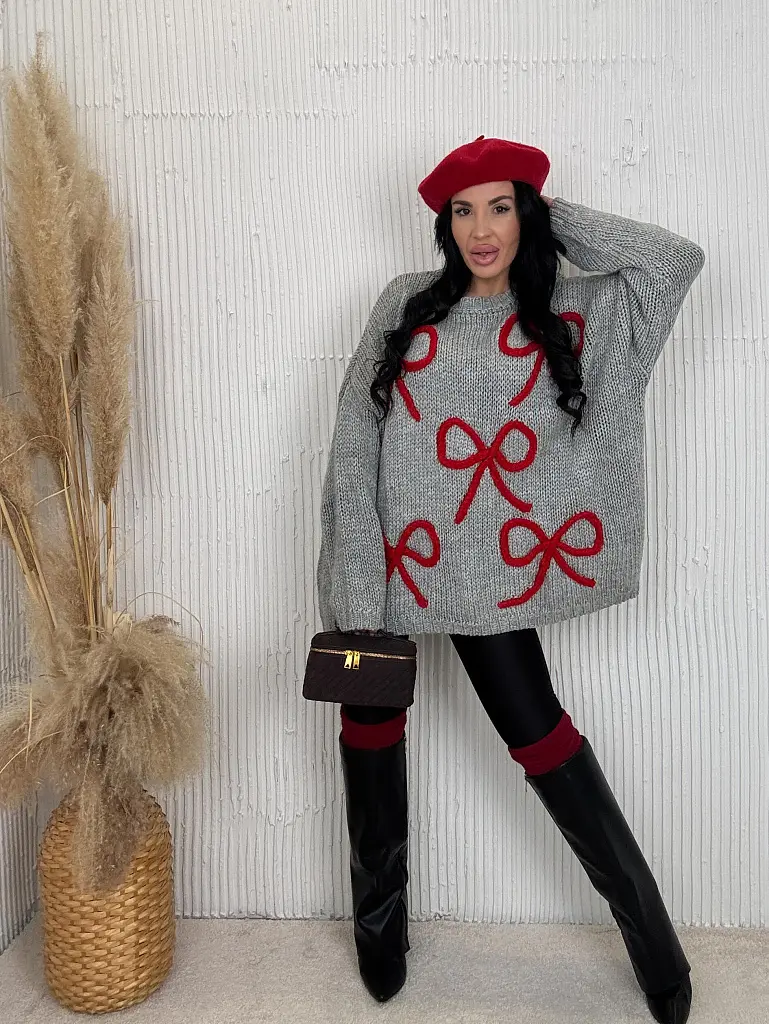 Pletený pulóver zdobený mašľou DAIZI - next