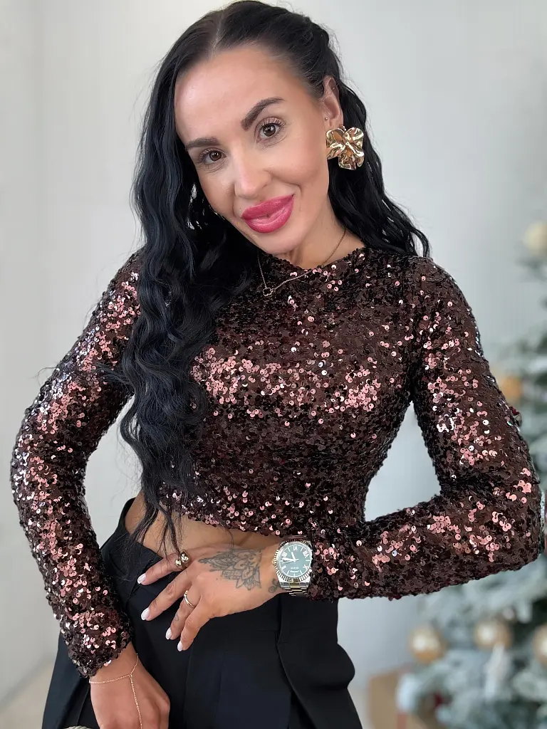 Dámska blúzka zdobená flitrami ZARINA