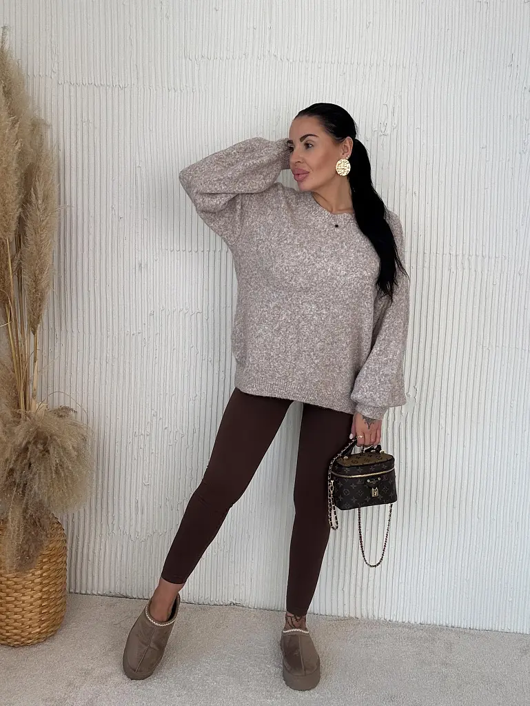 Pletený vlnený oversized pulóver NOLIRA