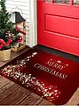 Maxi vianočná rohožka – červená s hviezdičkami
