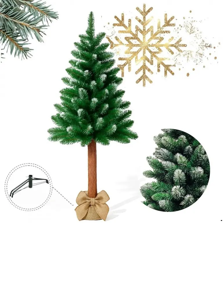 Umelý stromček – 150 cm, husté zasnežené vetvy