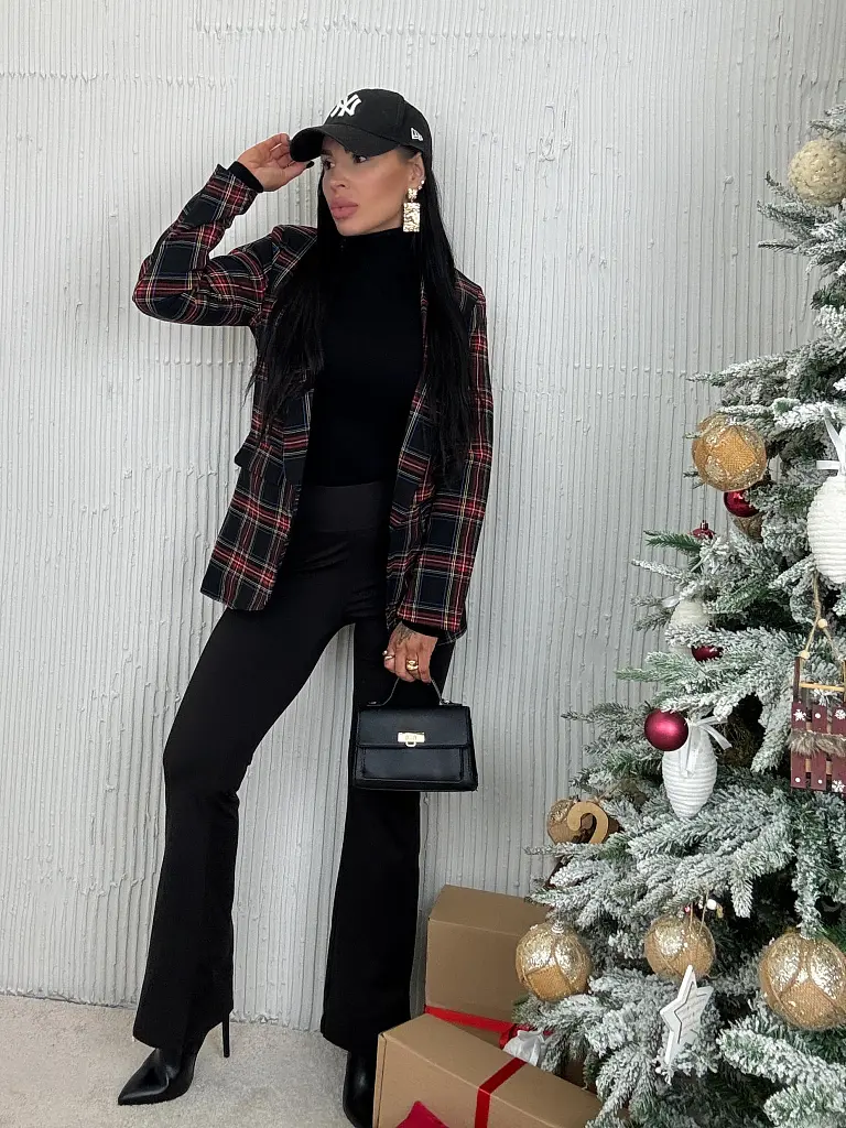 Kárované sako s vypchávkami MIAH+