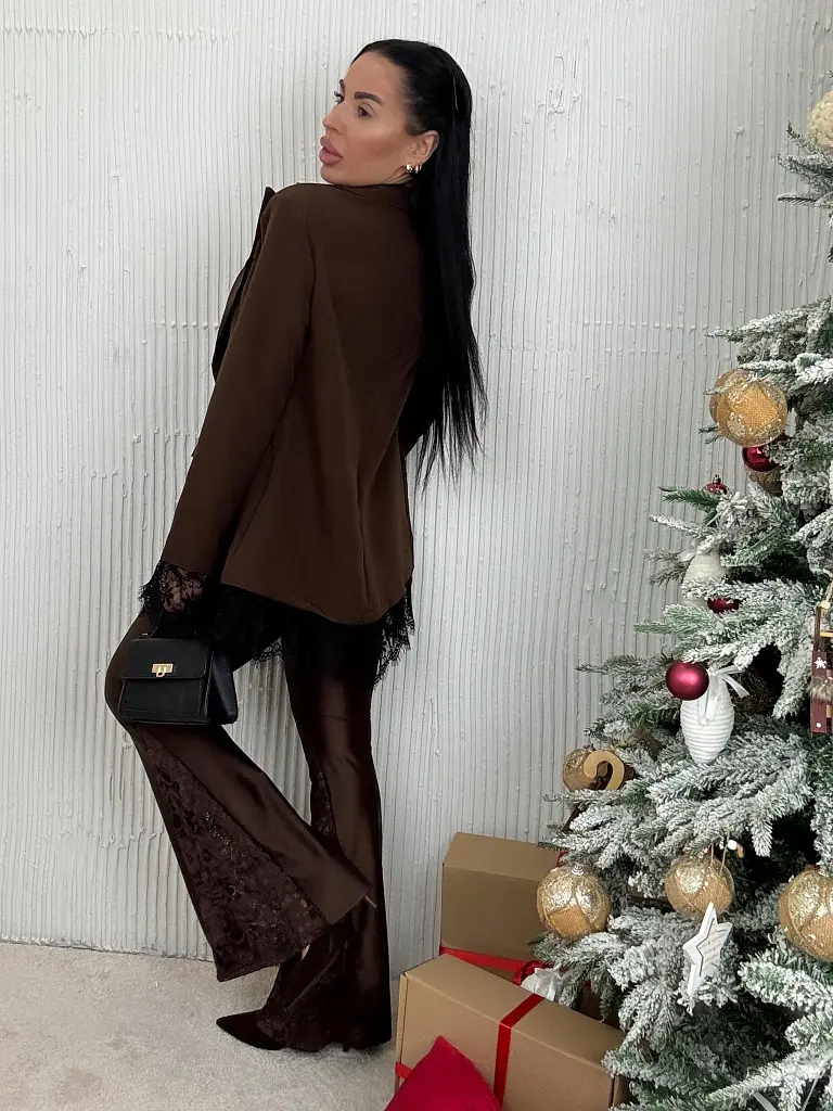 Zvonové legíny s čipkou  NOHEMI - next