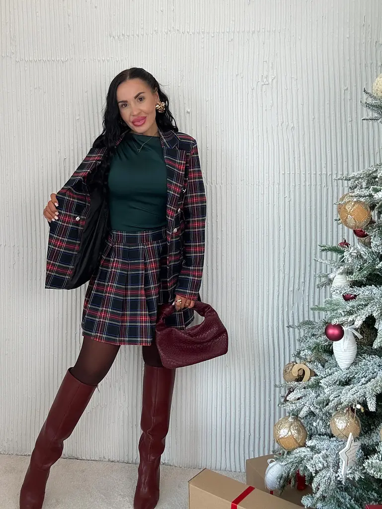 Károvaná sukňa LONDYN+ - next