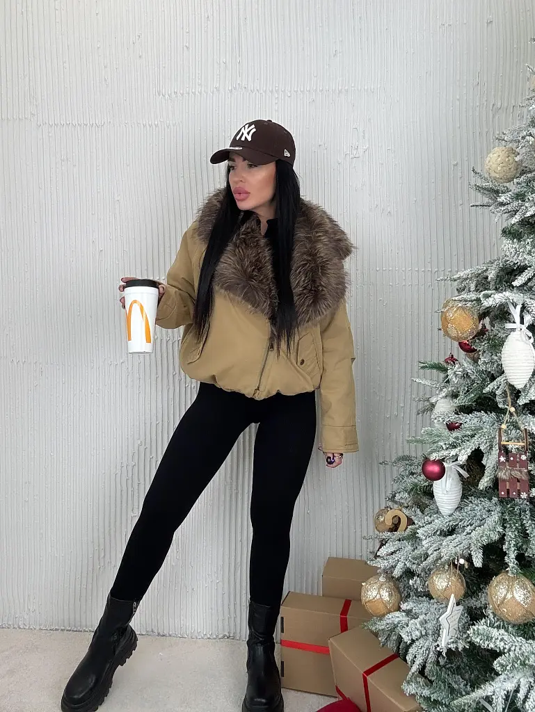 One size kabát s kožušinou NEVARA - next