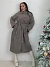Sivý kabát s opaskom SNUVIA