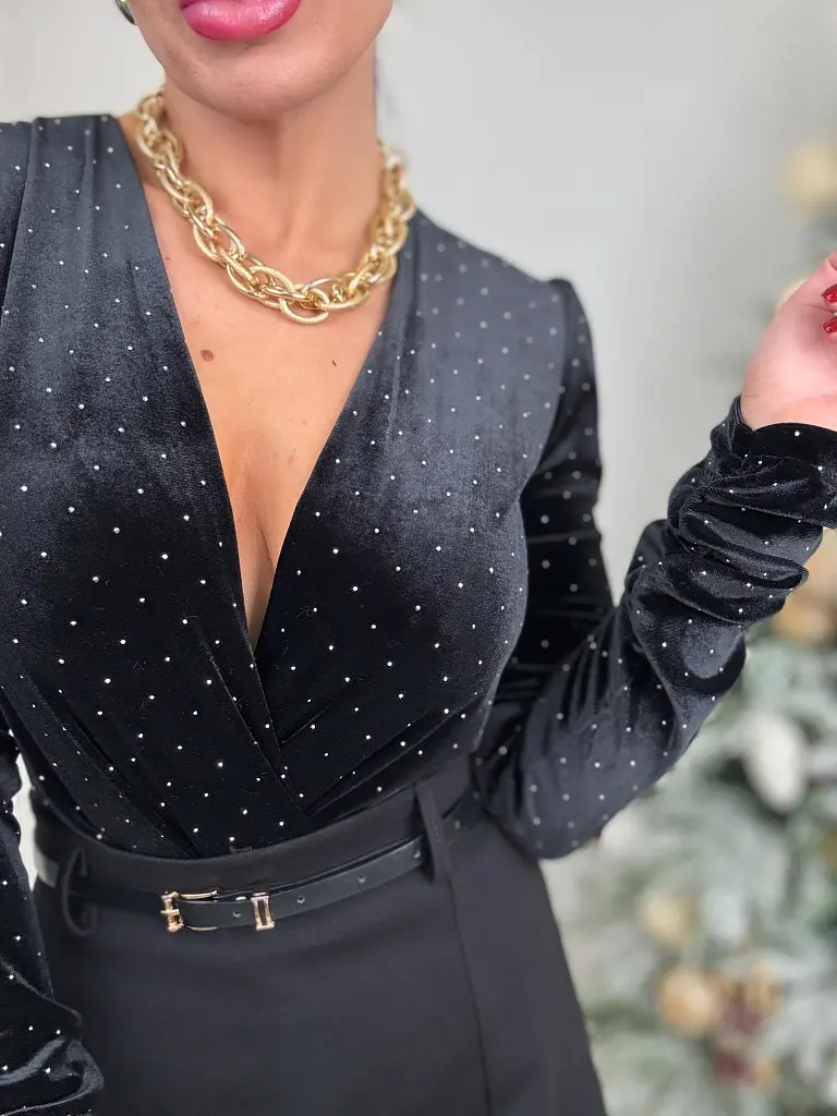 Zamatové trblietavé body LINORA