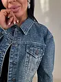 Dámska denim bunda s kamienkami ADALA
