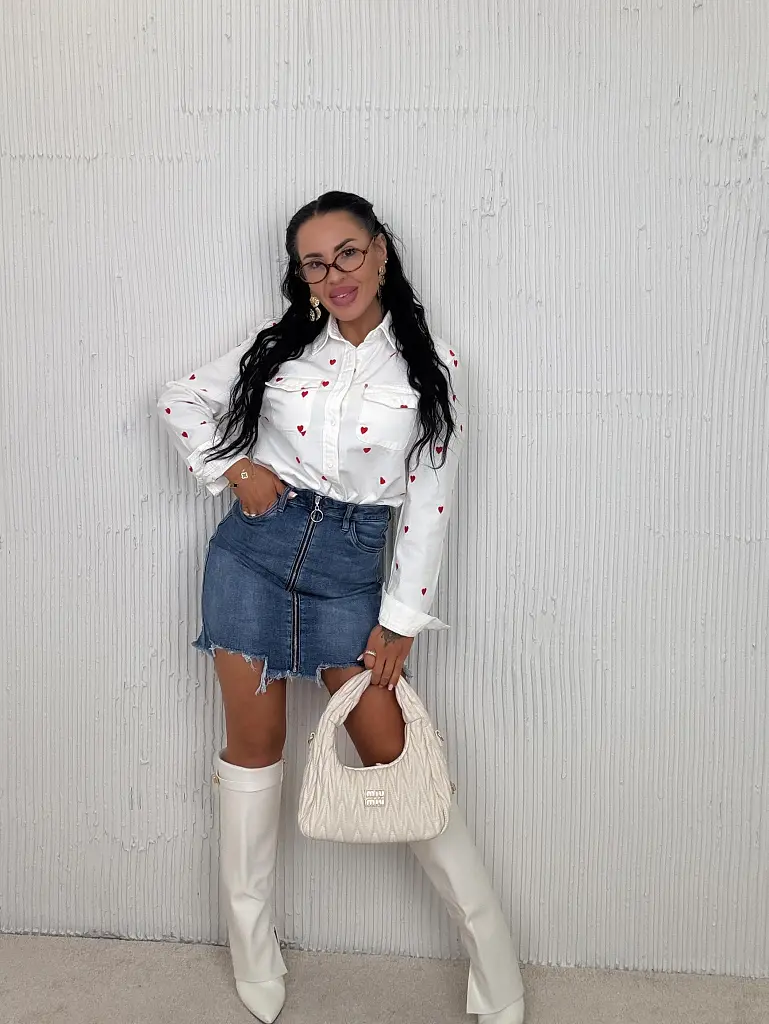 Denim sukňa na zips DENISA - next