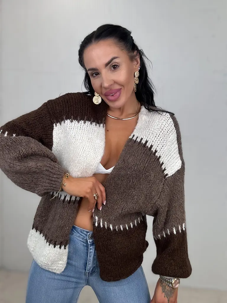 Mäkký kardigán s otvoreným strihom ARDENA