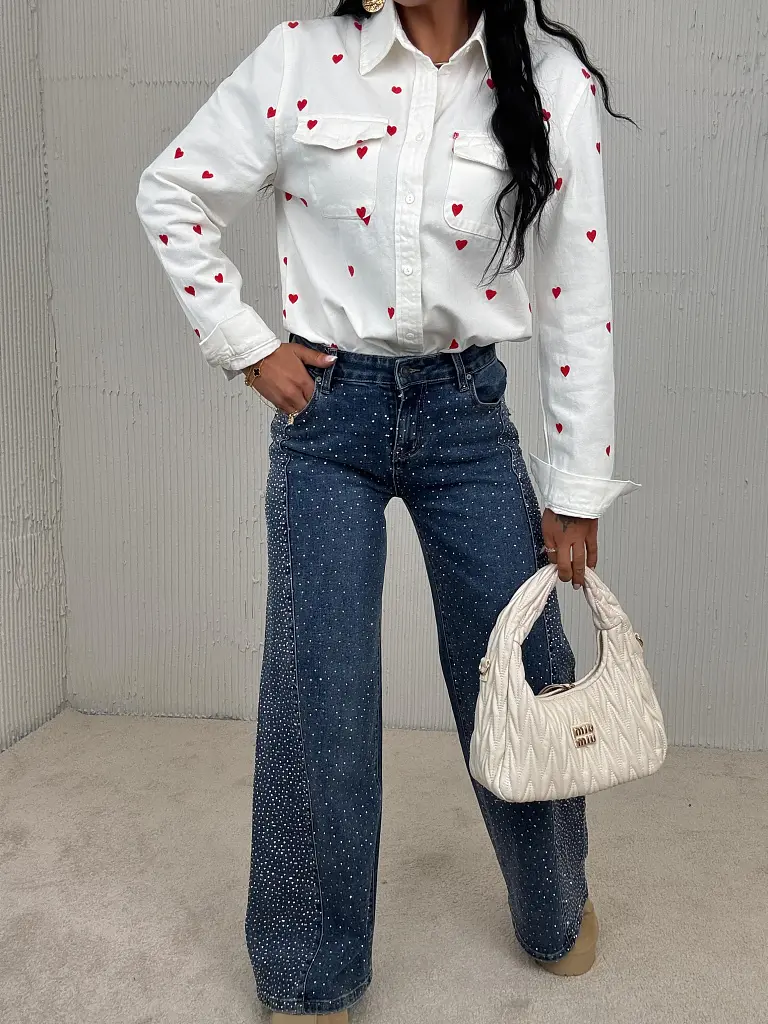 Wide-leg rifle s kamienkami SAVE