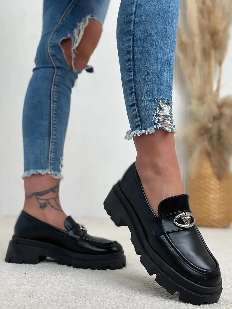 Čierne mokasíny EFORA-