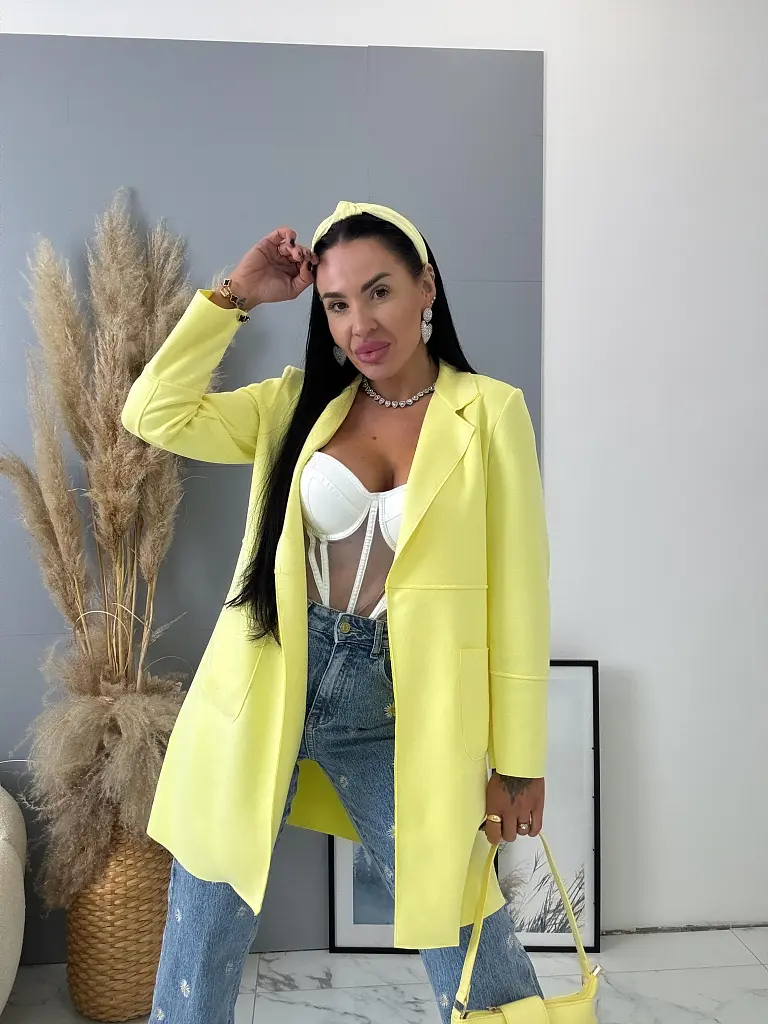 Velúrový predĺžený blejzer STELIA