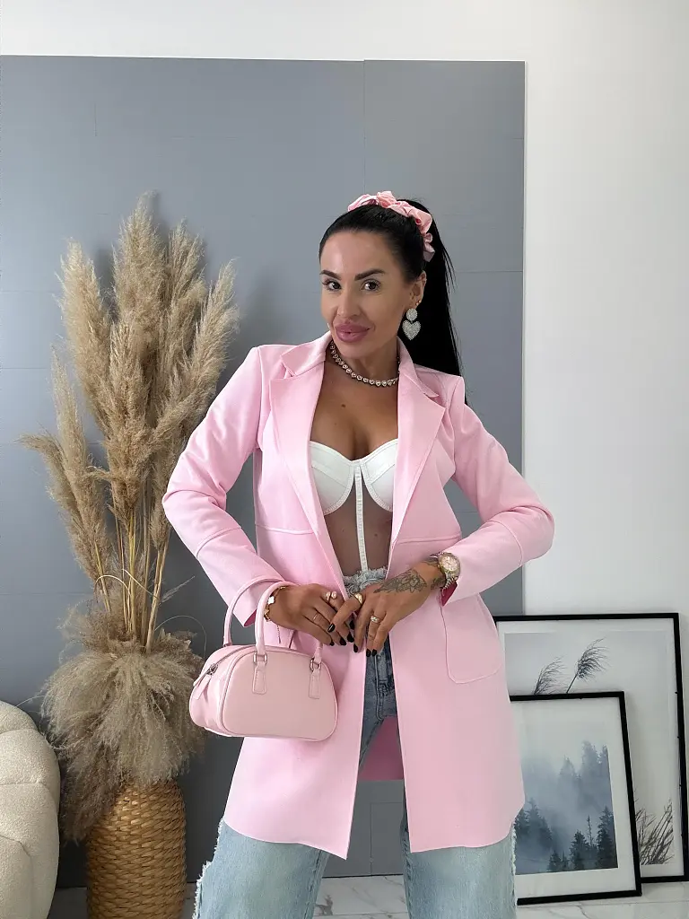 Velúrový predĺžený blejzer STELIA - next