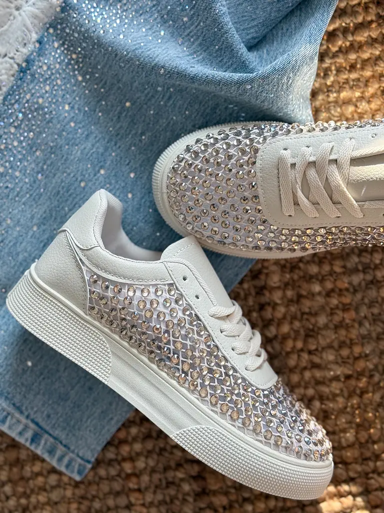 Platformové tenisky zdobené kamienkami ALATIA