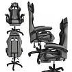 STRIKE otočné herné kreslo s podnožkou a vankúšmi