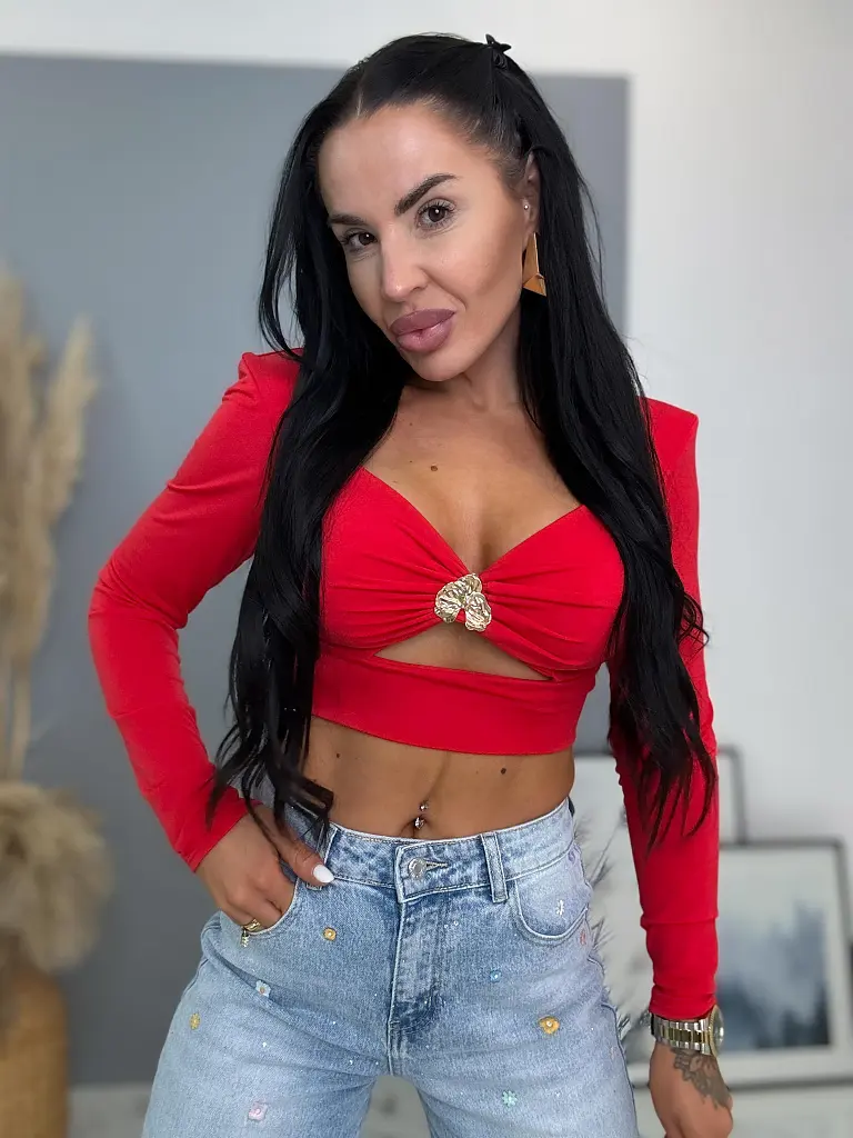 Crop-top so zlatou ozdobou ZARIE