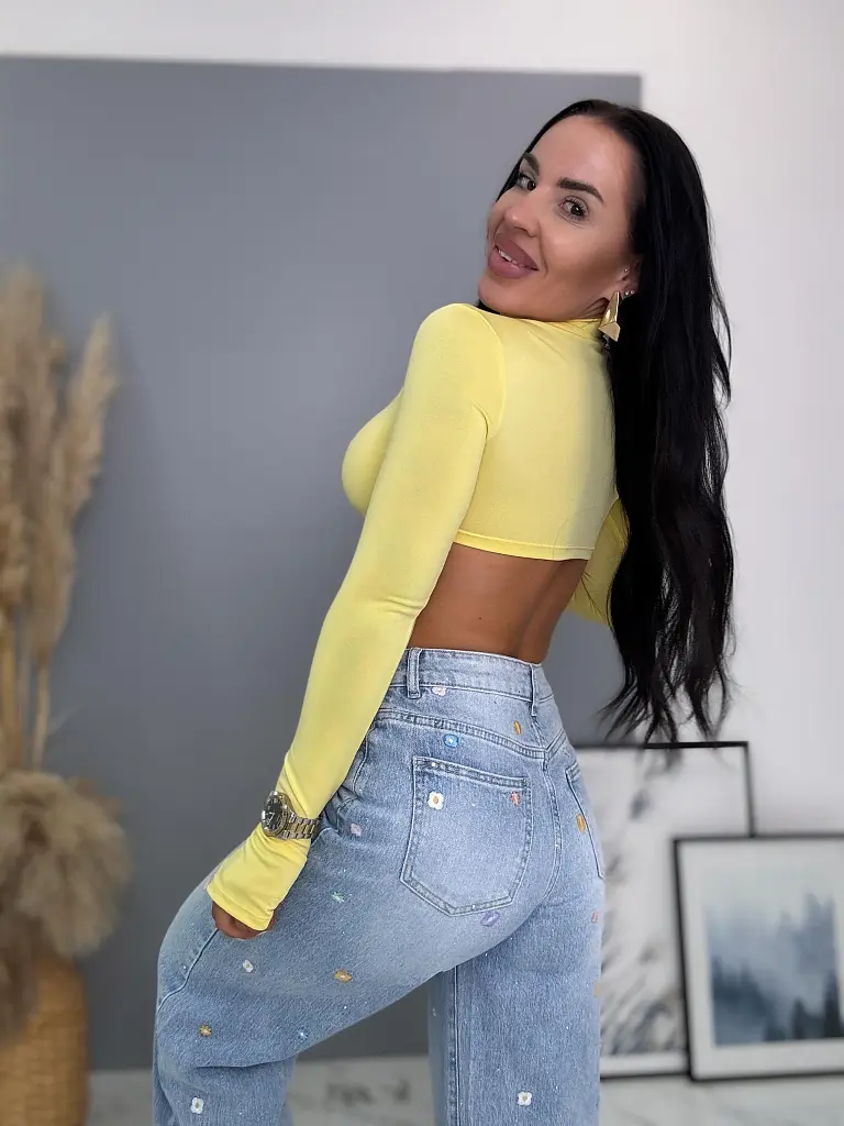 Crop-top s dlhým rukávom ERIDA - next