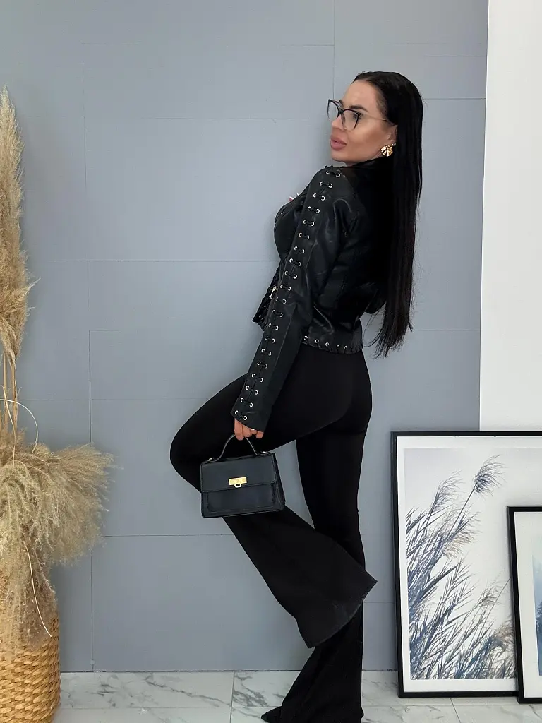 Čierne zvonové legíny RODNI