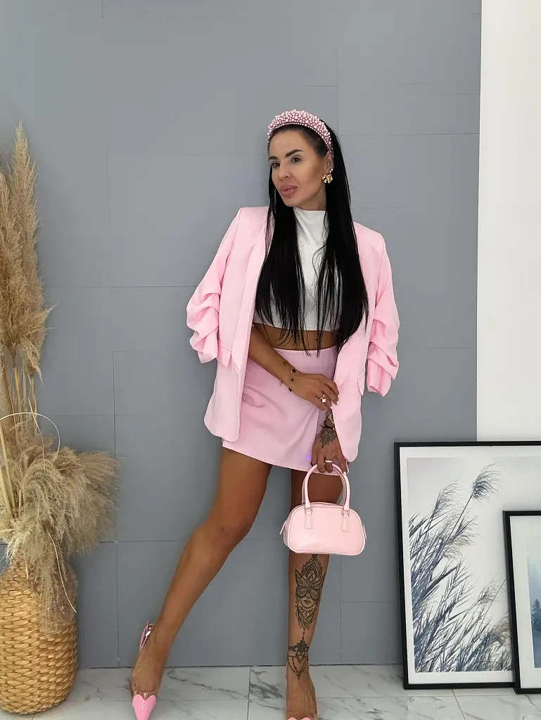 Baby pink dámske sako LILLA - next