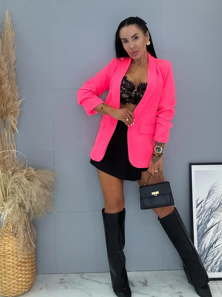 Neon pink dámske sako LILLA - next