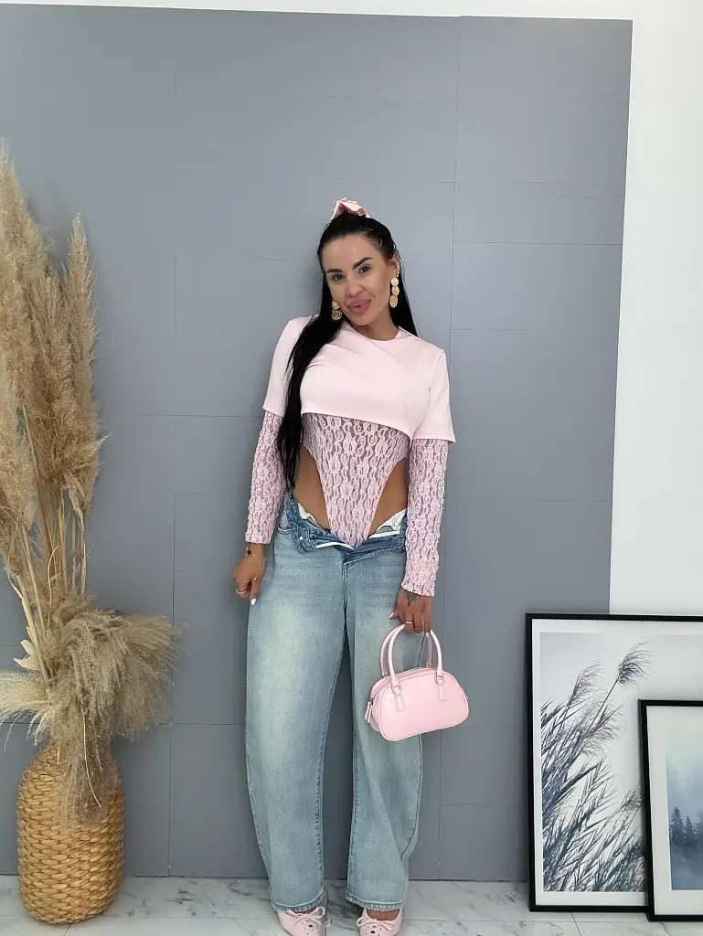 Dámske čipkované body s tričkou MARQETA - next