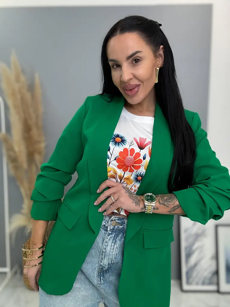 Tmavozelené dámske sako LILLA